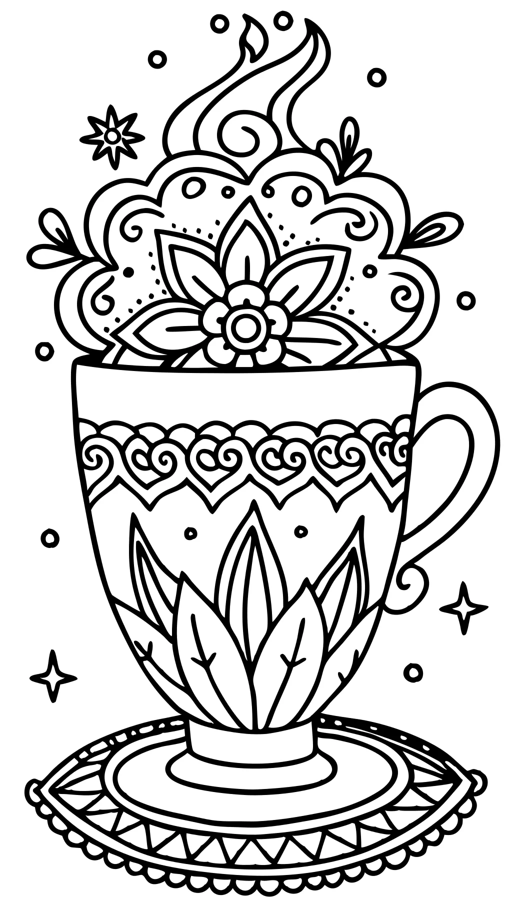 coloring pages cup